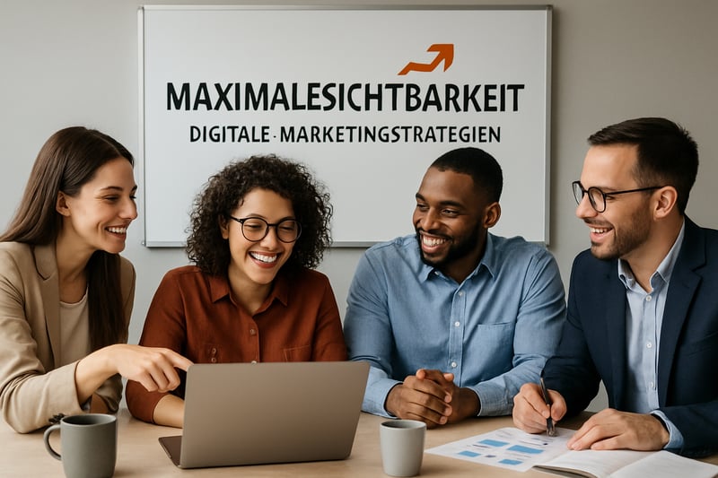 Team von MaximaleSichtbarkeit arbeitet an digitalen Marketingstrategien